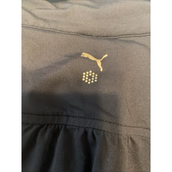 Puma Black Long Sleeve Button Down Polo Soft Stretchy Top medium - Picture 6 of 7